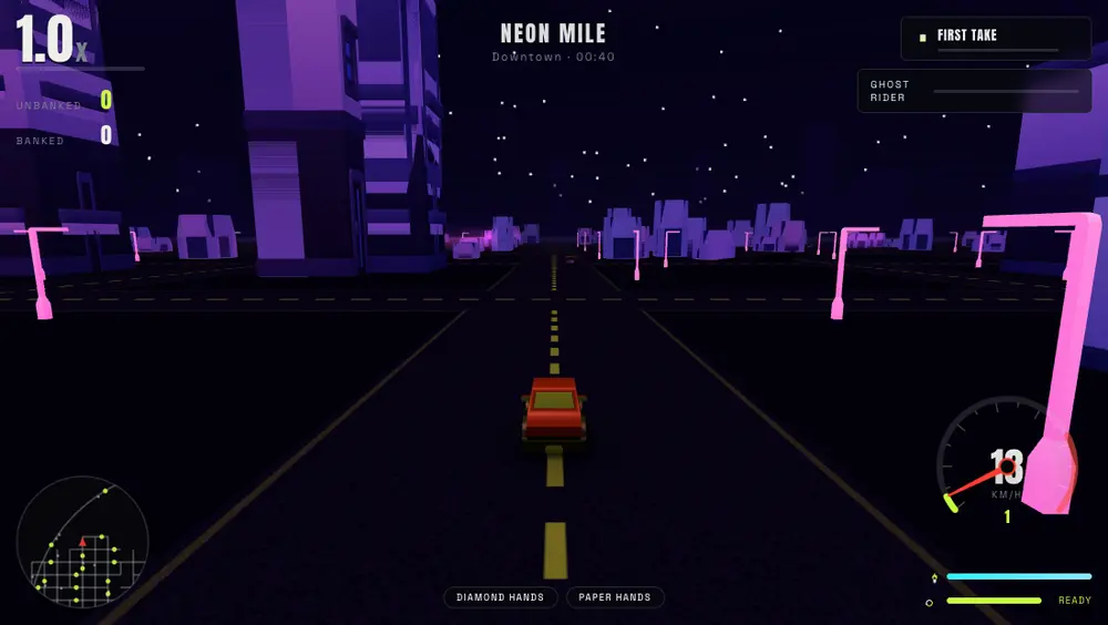 Neon Mile at night